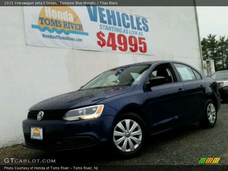 Tempest Blue Metallic / Titan Black 2013 Volkswagen Jetta S Sedan