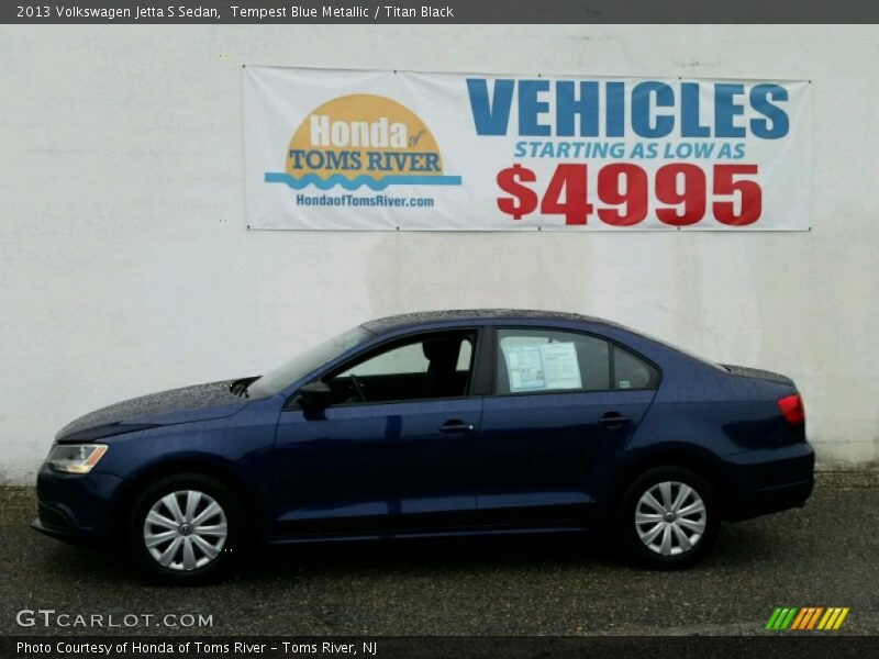 Tempest Blue Metallic / Titan Black 2013 Volkswagen Jetta S Sedan