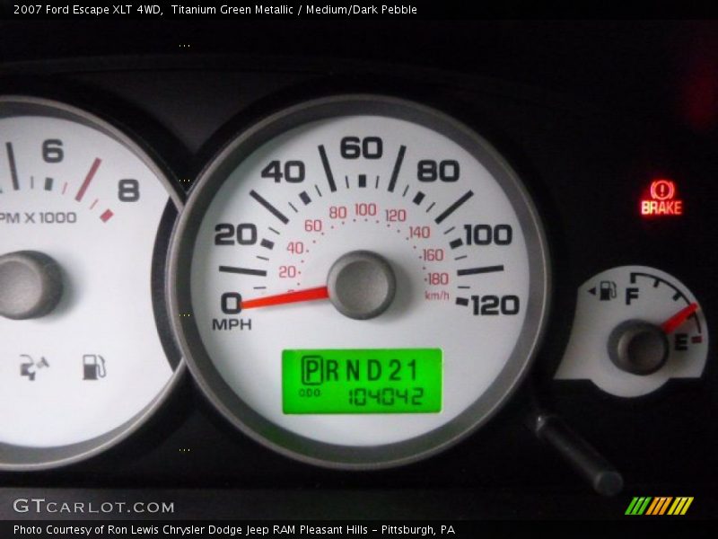 Titanium Green Metallic / Medium/Dark Pebble 2007 Ford Escape XLT 4WD