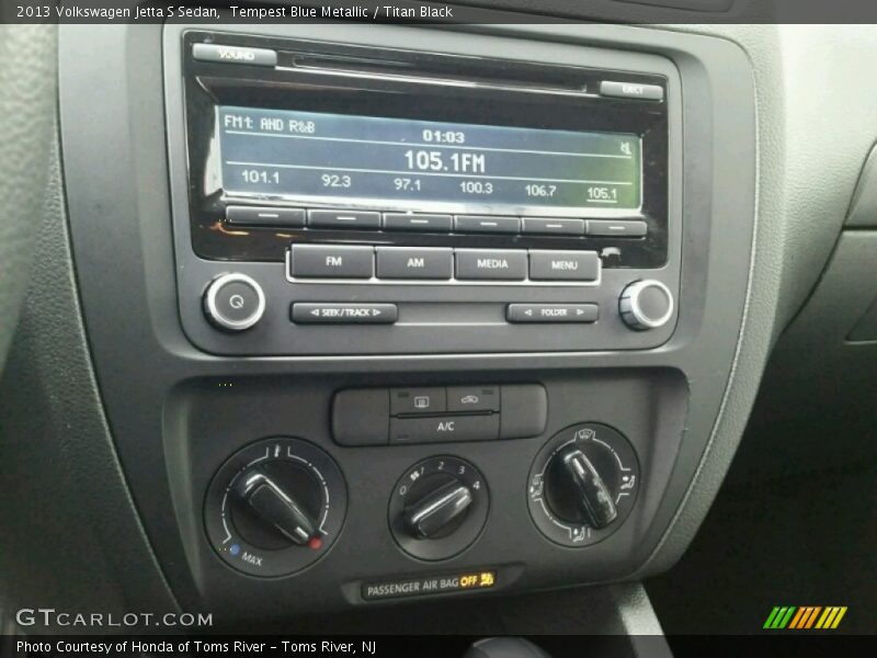 Tempest Blue Metallic / Titan Black 2013 Volkswagen Jetta S Sedan
