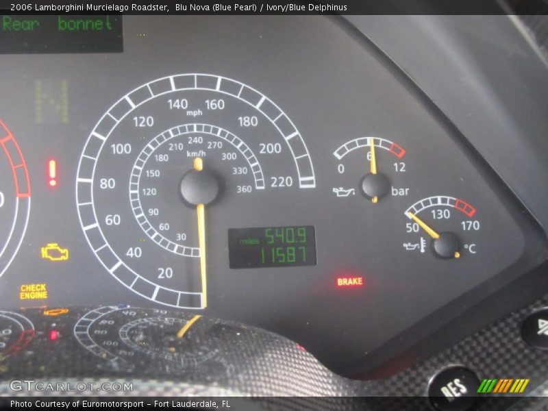 Blu Nova (Blue Pearl) / Ivory/Blue Delphinus 2006 Lamborghini Murcielago Roadster