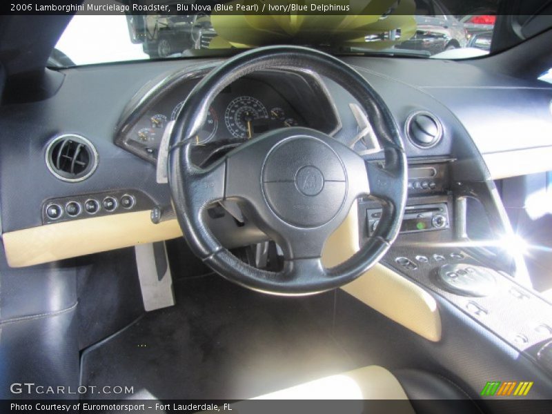 Blu Nova (Blue Pearl) / Ivory/Blue Delphinus 2006 Lamborghini Murcielago Roadster