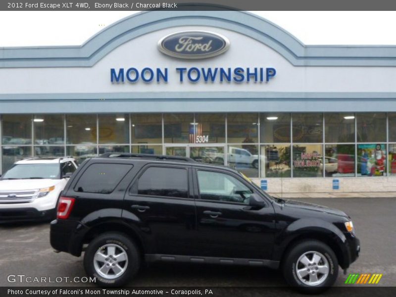 Ebony Black / Charcoal Black 2012 Ford Escape XLT 4WD