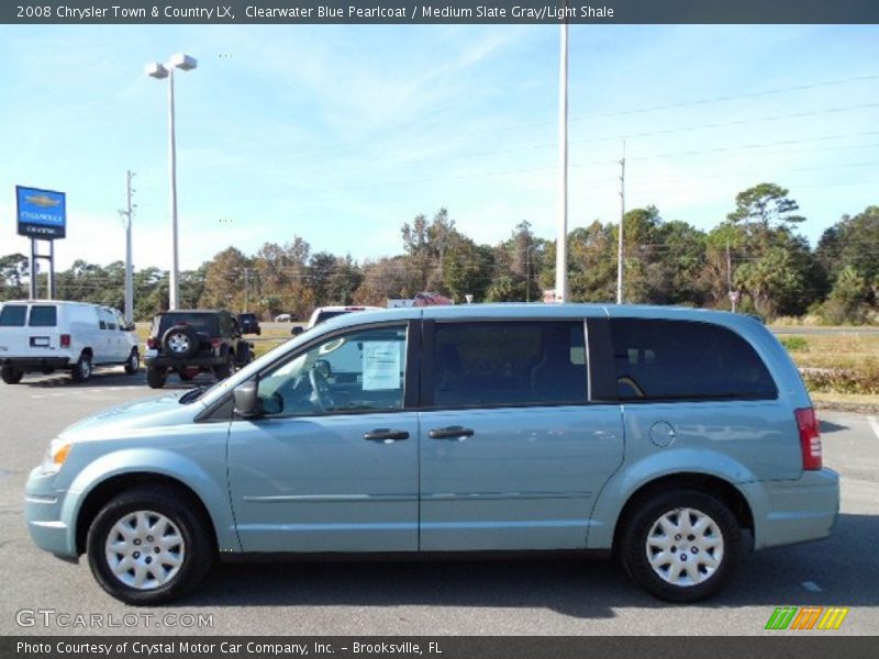 Clearwater Blue Pearlcoat / Medium Slate Gray/Light Shale 2008 Chrysler Town & Country LX