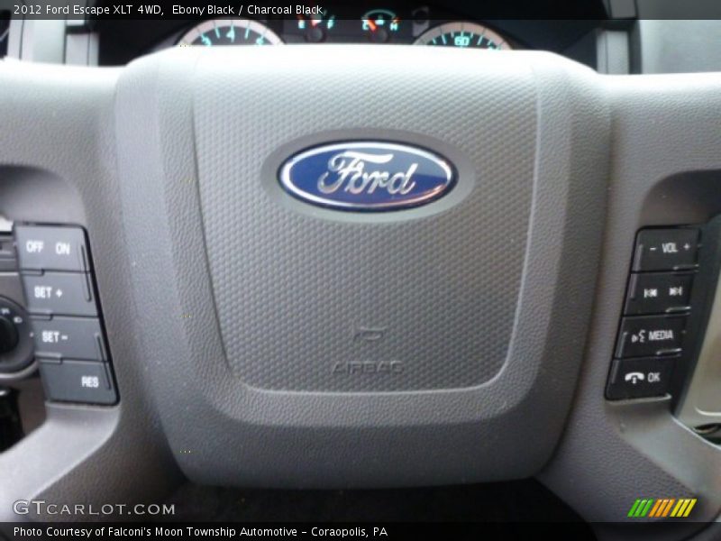 Ebony Black / Charcoal Black 2012 Ford Escape XLT 4WD