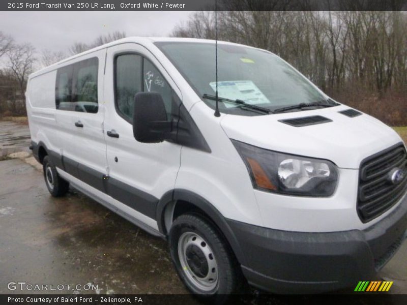 Oxford White / Pewter 2015 Ford Transit Van 250 LR Long