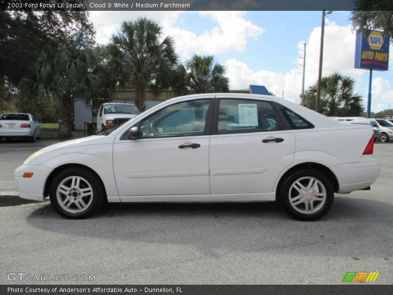 Cloud 9 White / Medium Parchment 2003 Ford Focus LX Sedan