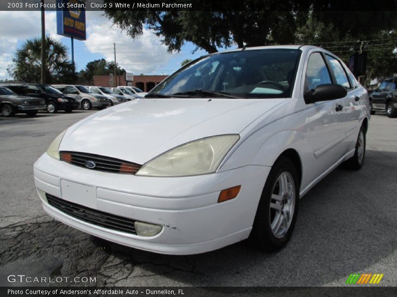 Cloud 9 White / Medium Parchment 2003 Ford Focus LX Sedan
