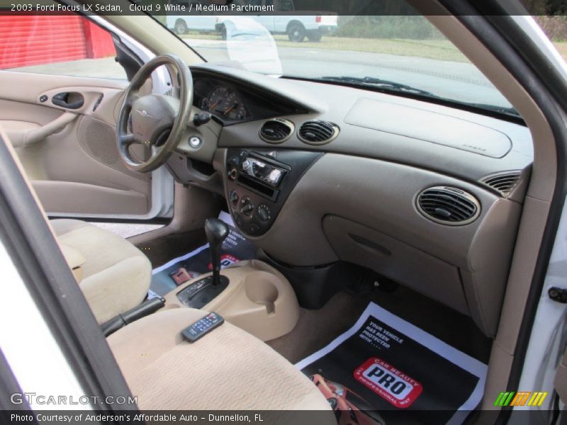 Cloud 9 White / Medium Parchment 2003 Ford Focus LX Sedan