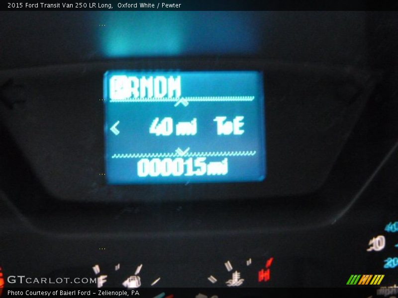 Oxford White / Pewter 2015 Ford Transit Van 250 LR Long