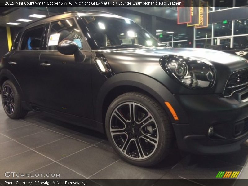 Midnight Gray Metallic / Lounge Championship Red Leather 2015 Mini Countryman Cooper S All4
