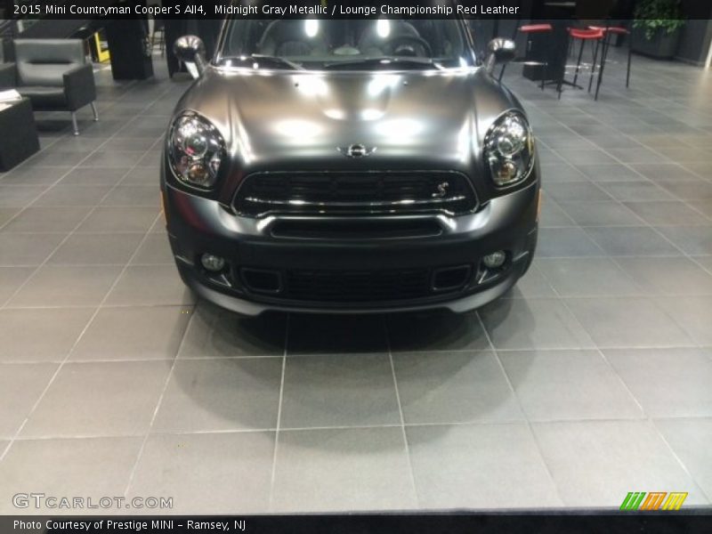 Midnight Gray Metallic / Lounge Championship Red Leather 2015 Mini Countryman Cooper S All4