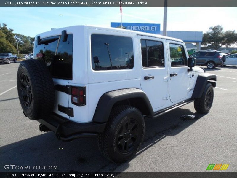 Bright White / Black/Dark Saddle 2013 Jeep Wrangler Unlimited Moab Edition 4x4