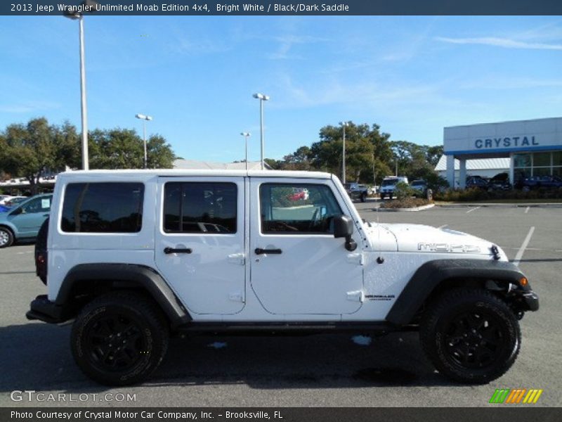 Bright White / Black/Dark Saddle 2013 Jeep Wrangler Unlimited Moab Edition 4x4