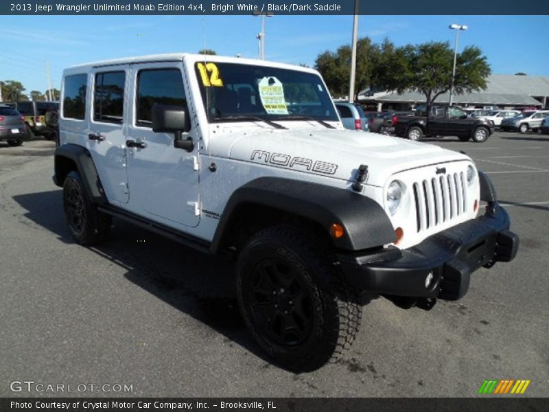 Bright White / Black/Dark Saddle 2013 Jeep Wrangler Unlimited Moab Edition 4x4