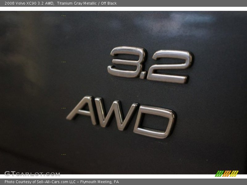 Titanium Gray Metallic / Off Black 2008 Volvo XC90 3.2 AWD