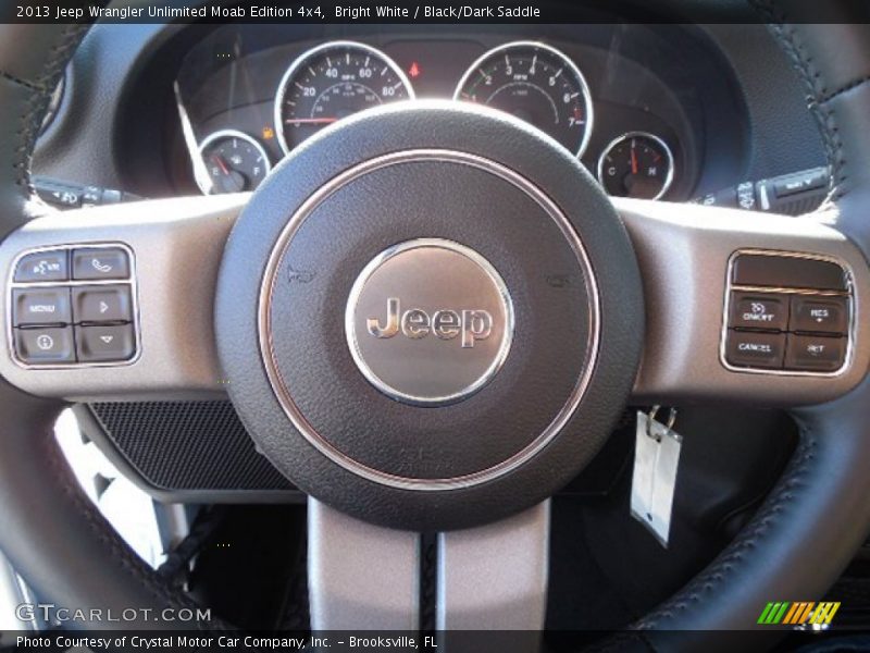 Bright White / Black/Dark Saddle 2013 Jeep Wrangler Unlimited Moab Edition 4x4