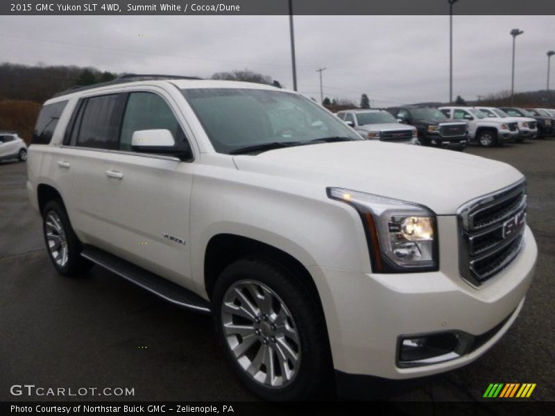 Summit White / Cocoa/Dune 2015 GMC Yukon SLT 4WD