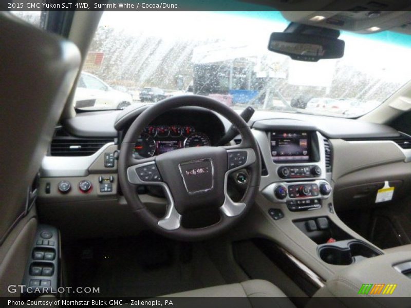 Summit White / Cocoa/Dune 2015 GMC Yukon SLT 4WD