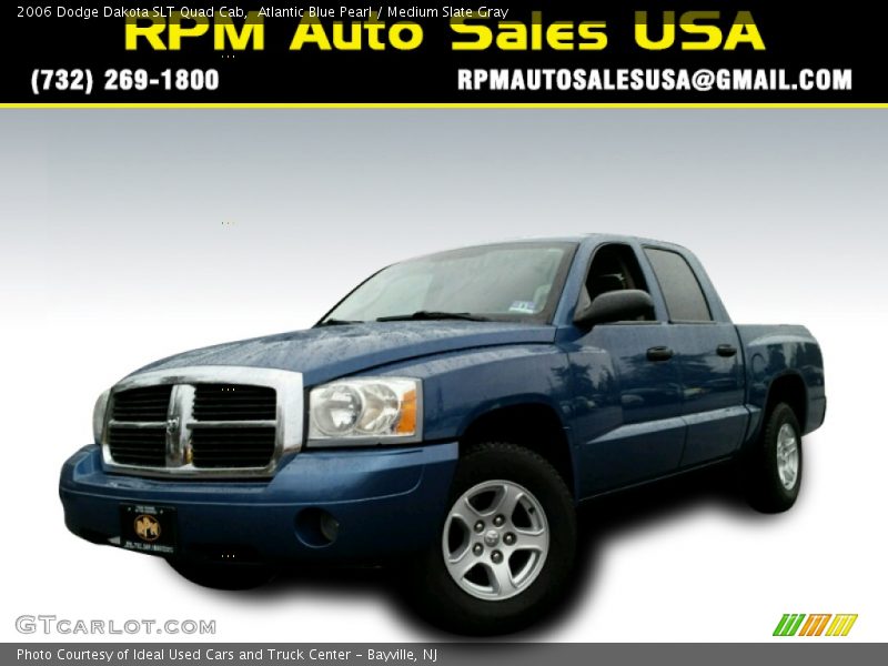 Atlantic Blue Pearl / Medium Slate Gray 2006 Dodge Dakota SLT Quad Cab