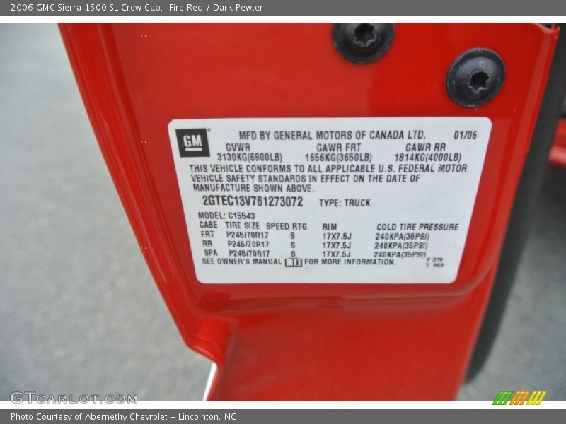 Fire Red / Dark Pewter 2006 GMC Sierra 1500 SL Crew Cab