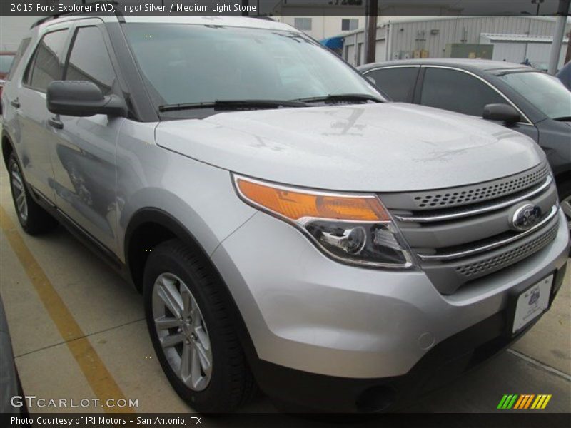 Ingot Silver / Medium Light Stone 2015 Ford Explorer FWD