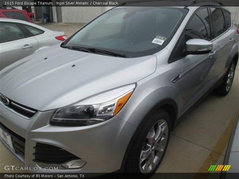 Ingot Silver Metallic / Charcoal Black 2015 Ford Escape Titanium