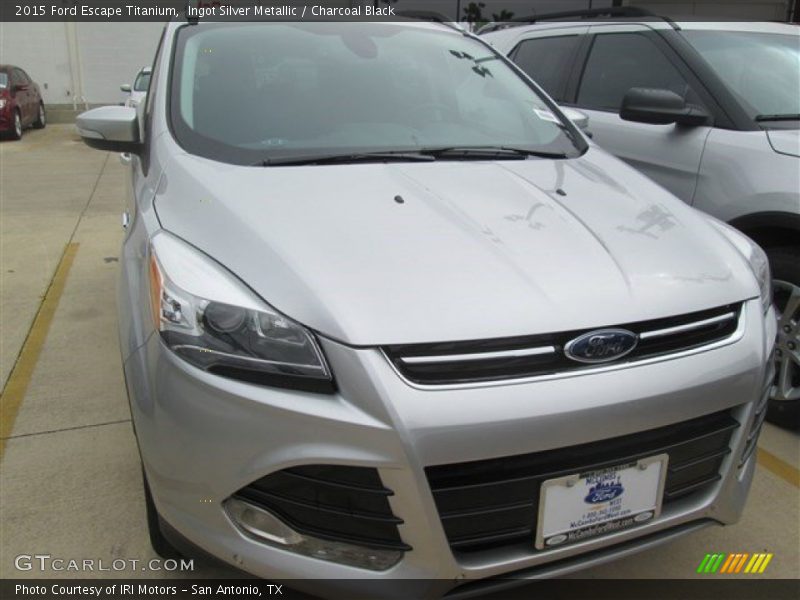 Ingot Silver Metallic / Charcoal Black 2015 Ford Escape Titanium