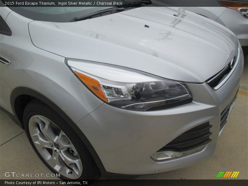 Ingot Silver Metallic / Charcoal Black 2015 Ford Escape Titanium