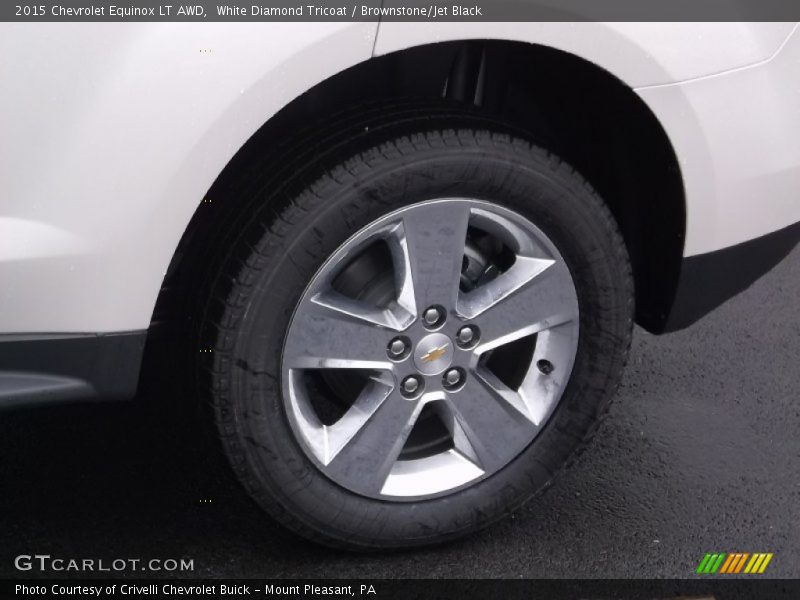 White Diamond Tricoat / Brownstone/Jet Black 2015 Chevrolet Equinox LT AWD