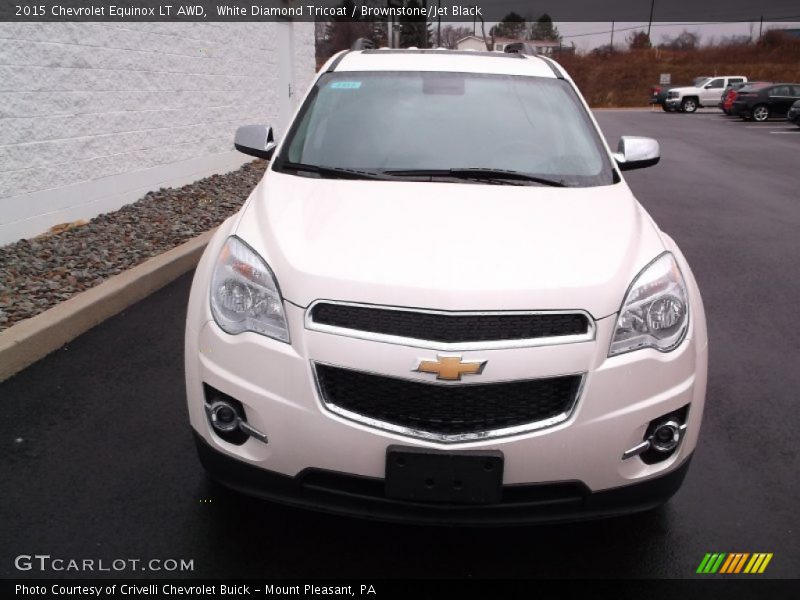 White Diamond Tricoat / Brownstone/Jet Black 2015 Chevrolet Equinox LT AWD