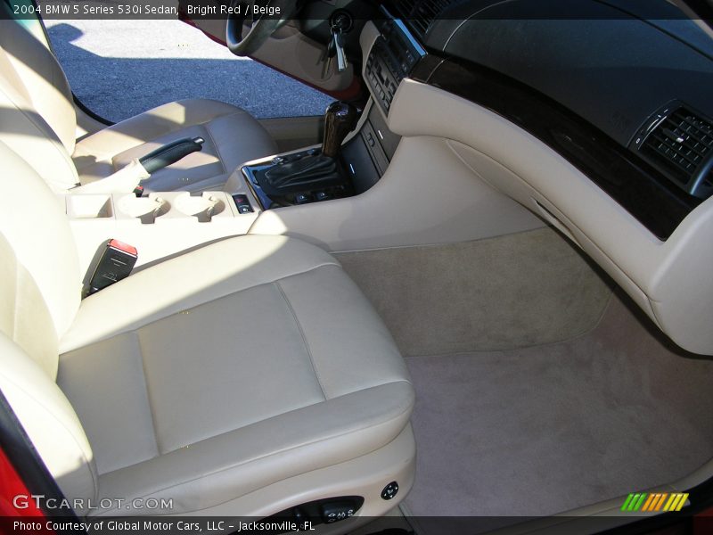 Bright Red / Beige 2004 BMW 5 Series 530i Sedan