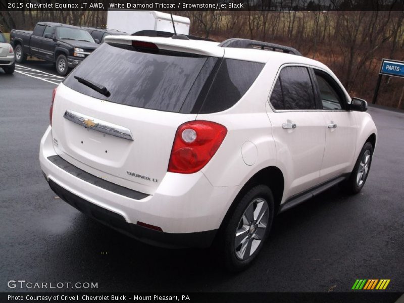 White Diamond Tricoat / Brownstone/Jet Black 2015 Chevrolet Equinox LT AWD