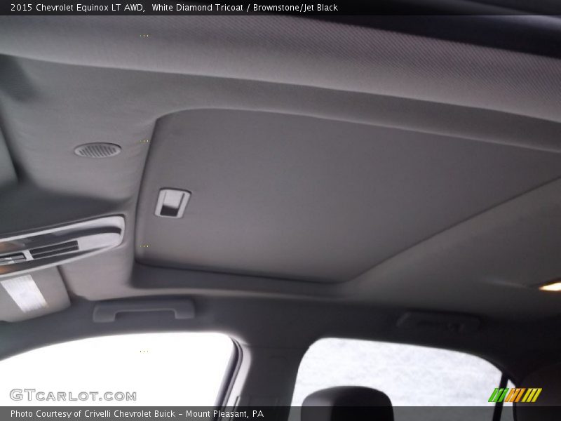 White Diamond Tricoat / Brownstone/Jet Black 2015 Chevrolet Equinox LT AWD
