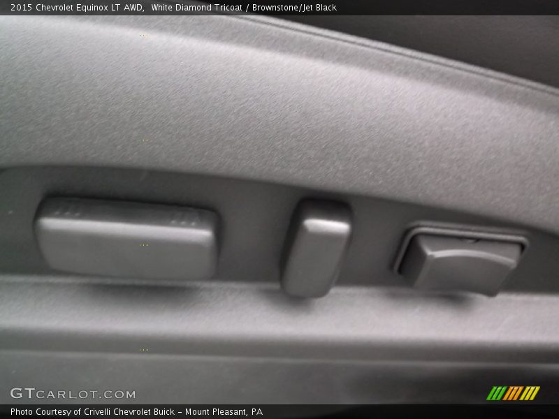 White Diamond Tricoat / Brownstone/Jet Black 2015 Chevrolet Equinox LT AWD