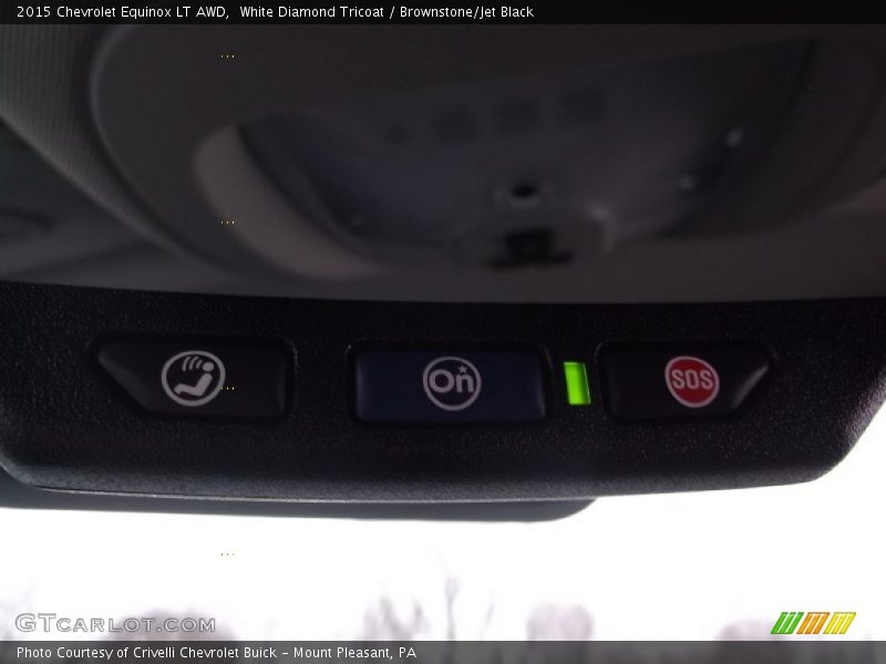 White Diamond Tricoat / Brownstone/Jet Black 2015 Chevrolet Equinox LT AWD