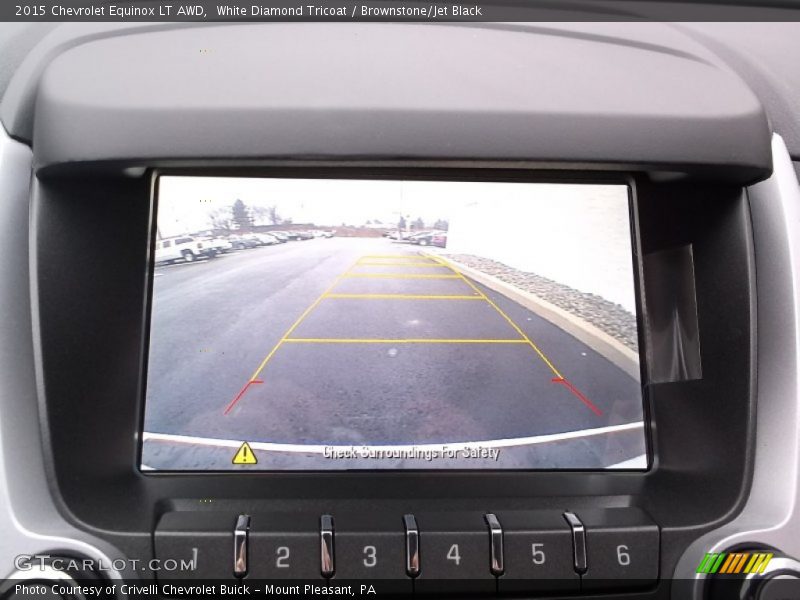 White Diamond Tricoat / Brownstone/Jet Black 2015 Chevrolet Equinox LT AWD