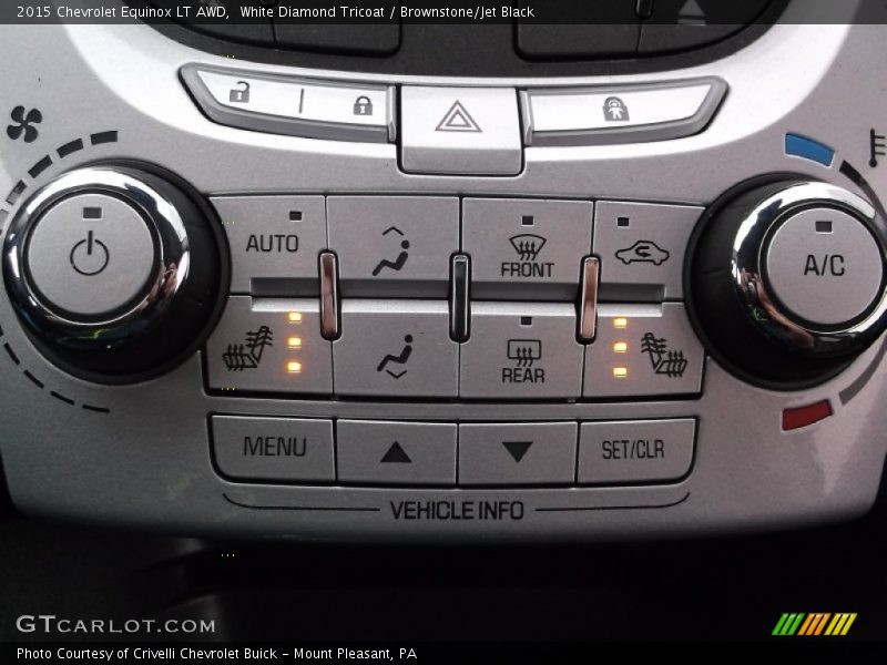 White Diamond Tricoat / Brownstone/Jet Black 2015 Chevrolet Equinox LT AWD