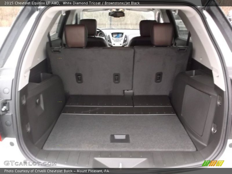 White Diamond Tricoat / Brownstone/Jet Black 2015 Chevrolet Equinox LT AWD