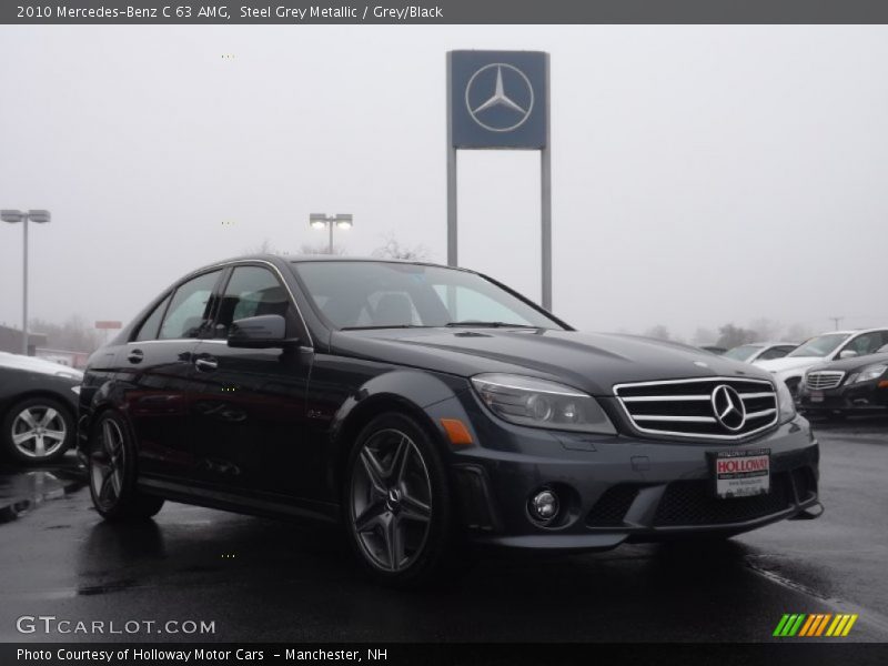 Steel Grey Metallic / Grey/Black 2010 Mercedes-Benz C 63 AMG