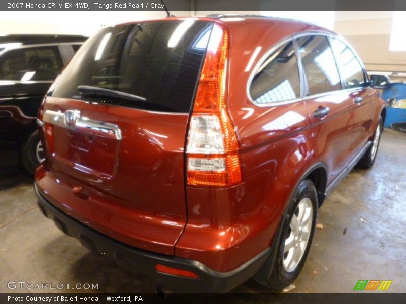 Tango Red Pearl / Gray 2007 Honda CR-V EX 4WD