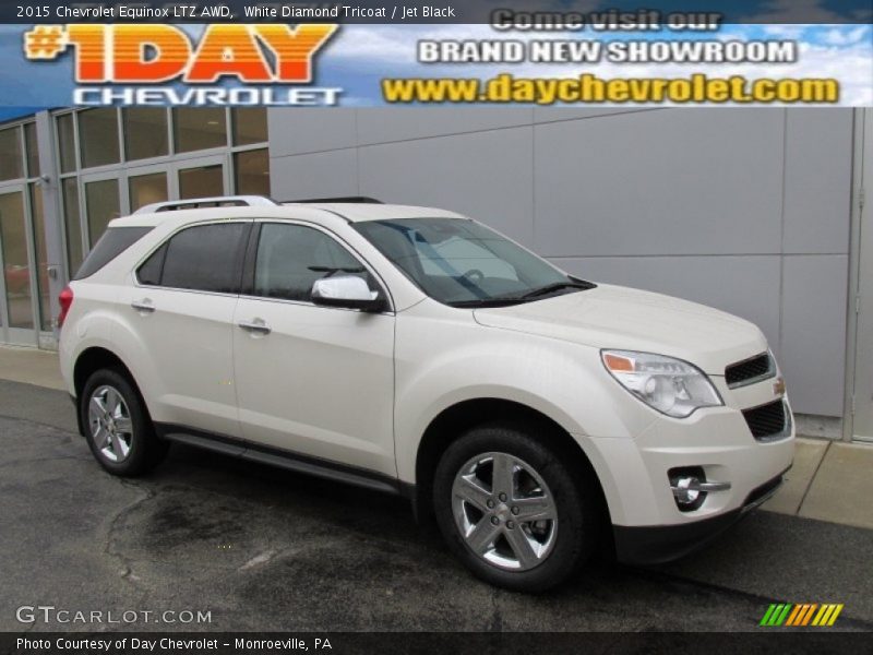 White Diamond Tricoat / Jet Black 2015 Chevrolet Equinox LTZ AWD