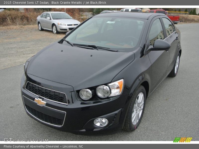 Black Granite Metallic / Jet Black/Brick 2015 Chevrolet Sonic LT Sedan
