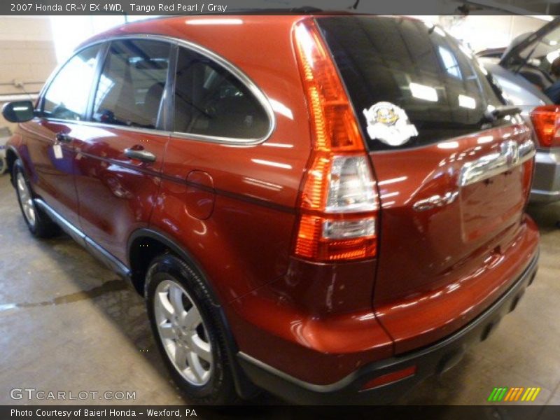 Tango Red Pearl / Gray 2007 Honda CR-V EX 4WD