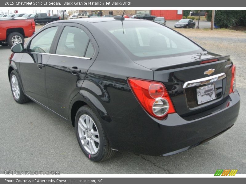 Black Granite Metallic / Jet Black/Brick 2015 Chevrolet Sonic LT Sedan