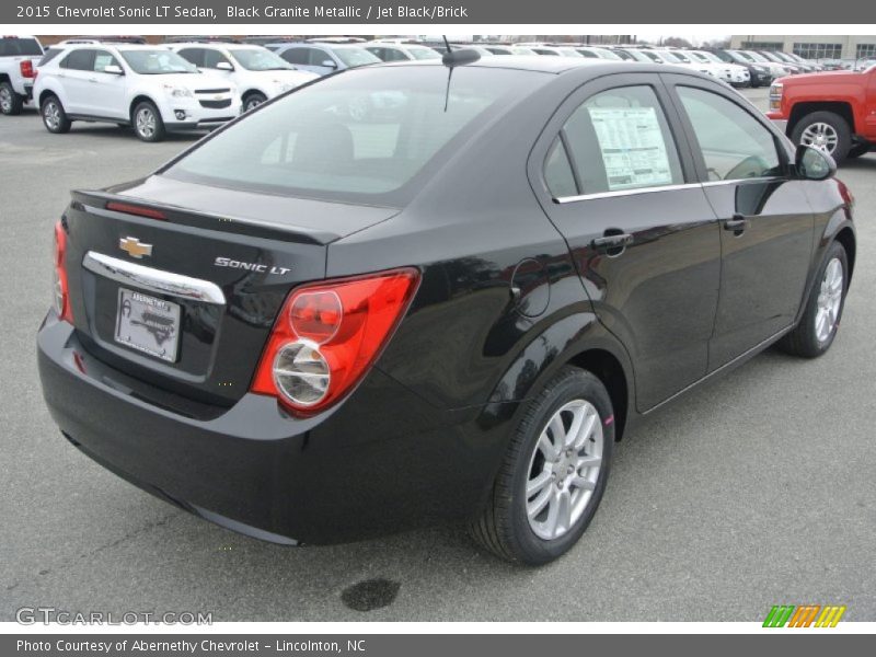 Black Granite Metallic / Jet Black/Brick 2015 Chevrolet Sonic LT Sedan