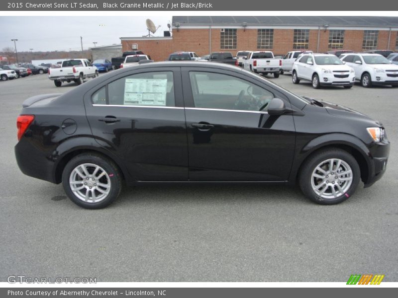 Black Granite Metallic / Jet Black/Brick 2015 Chevrolet Sonic LT Sedan