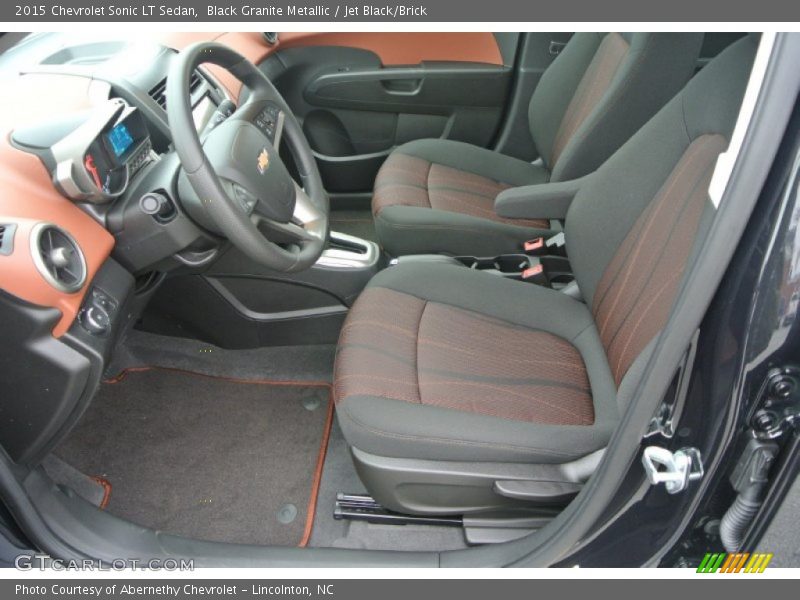  2015 Sonic LT Sedan Jet Black/Brick Interior