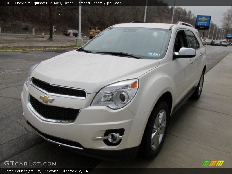 White Diamond Tricoat / Jet Black 2015 Chevrolet Equinox LTZ AWD