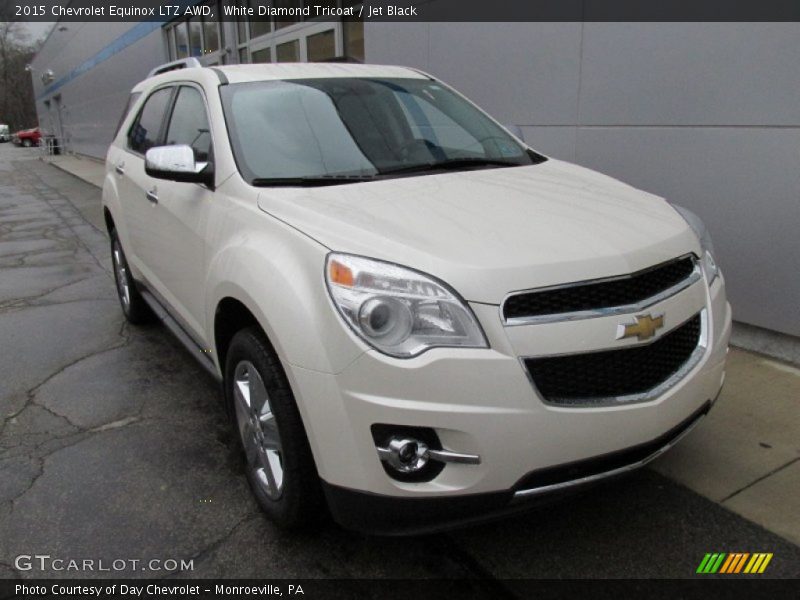 White Diamond Tricoat / Jet Black 2015 Chevrolet Equinox LTZ AWD